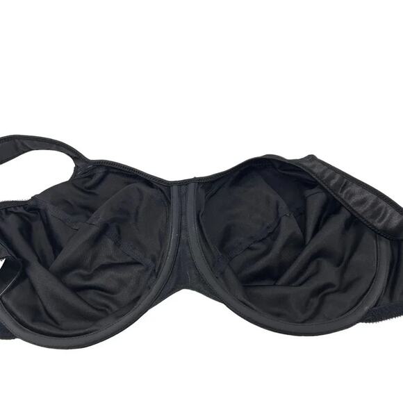 Bali Satin Tracings Full Coverage Underwire Minimizer Bra 3562 42DD Black - Picture 2 of 5
